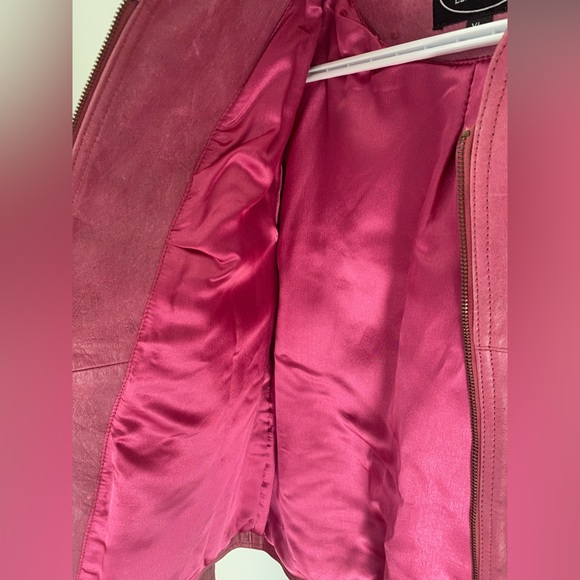 🎀Guccini Vintage Pink Leather Jacket (XL) - Picture 6 of 6
